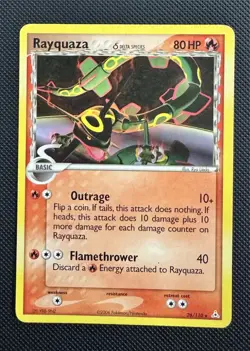 Pokemon TCG: Rayquaza (Delta Species) Non Holo Rare 26/110 Holon Phantoms - Image 1