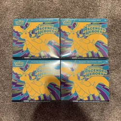 Pokemon Mega Evolution Ascended Heroes Elite Trainer Box TCG 4 Boxes English - Image 1