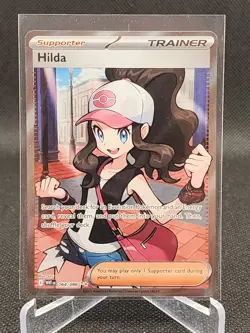 Pokemon TCG Hilda 164/086 Full Art Ultra Rare White Flare Holo - Image 1