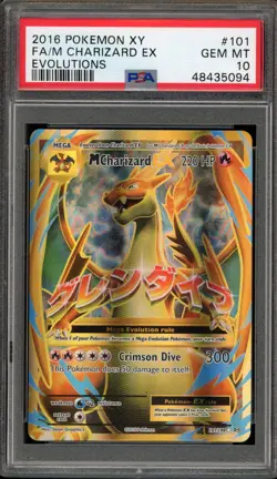 Pokemon M Charizard EX XY Evolutions Full Art #101 PSA 10 Gem Mint - Image 1