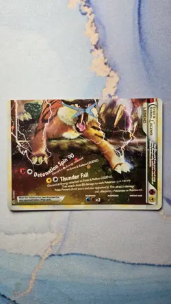 Pokemon TCG Entei Raikou Legend Unleashed Holo Card 91/95 Bottom - Image 2