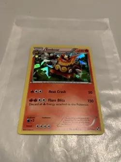 EMBOAR 19/114 Cracked Ice Holo : Rare Pokemon Card : LP : Vintage 2011 - Image 1