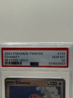 Pokemon 2024 Chansey 133/167 Sv06: Twilight Masquerade Reverse Holo PSA 10 - Image 3