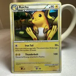 Pokemon TCG - Raichu - 10/123 - Holo - Rare - HeartGold SoulSilver - LP - Image 1
