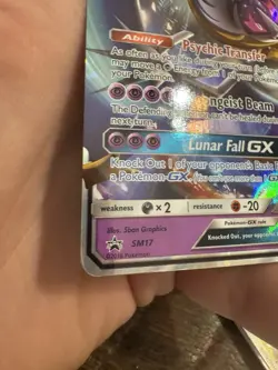 Lunala GX SM17 Pokemon Sun & Moon Black Star Promo Holo Rare TCG LP - Image 3