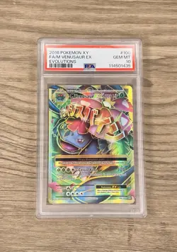 PSA 10 2016 Pokemon XY Evolutions M Venusaur EX GEM MINT #100 - Image 1