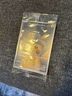 2023 Pokemon X Van Gogh Pikachu With Grey Felt Hat Black Star Promo #085 Read - Image 4