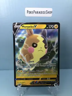 POKEMON MORPEKO V 079/202 SWORD & SHIELD ULTRA RARE NEAR MINT - Image 1
