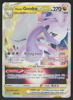 Hisuian Goodra VSTAR 136/196 Ultra Rare Pokemon TCG Lost Origin NM - Image 1