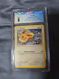 Pokemon Eevee CGC 8 Black Star Promo SM235 Holo - Image 3