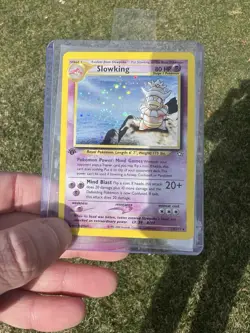 1st Edition Slowking 14/111 Neo Genesis Holo Vintage Pokemon NM DOUBLE SWIRL - Image 2