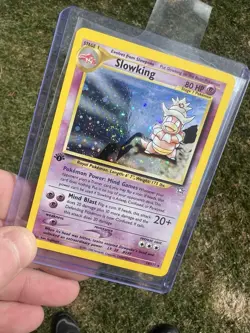 1st Edition Slowking 14/111 Neo Genesis Holo Vintage Pokemon NM DOUBLE SWIRL - Image 4