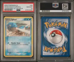 2004 POKEMON EX TEAM MAGMA VS TEAM AQUA #56 TEAM AQUA'S SPHEAL PSA 10 LOW POP 9 - Image 3