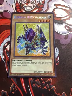 Yugioh Elemental HERO Sparkman MZMU-EN059 Secret Rare 1st Edition NM - Image 1