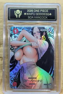 BOA HANCOCK Waifu Goddess Holographic Card CUSTOM MADE Black label - Image 1