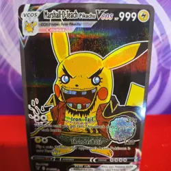 Pikachu Cosplay One Piece Marshall D Teach Doujin ACG HOLO Card NM FREE SHIPPING - Image 1