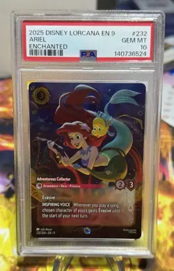 Disney Lorcana PSA 10 ARIEL ADVENTUROUS COLLECTOR ENCHANTED - Fabled - Image 1