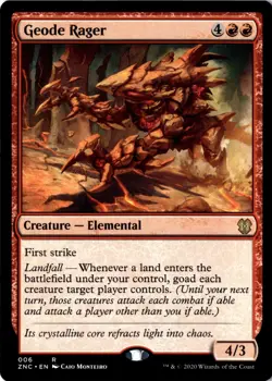 Geode Rager R Commander: Zendikar Rising 6 NM - Image 1