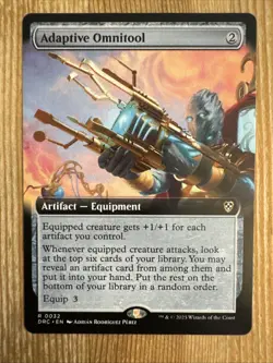 1x Adaptive Omnitool - Extended Art NM Eng MTG - Aetherdrift Commander - Image 1