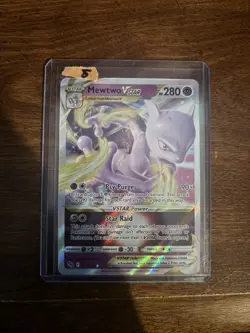 2022 Pokemon Go: Full Art Rare Holo MewTwo V Star #031/078 Near Mint - Image 1