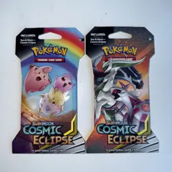 Pokemon Cosmic Eclipse Sleeved Booster Pack Lot Of 2 - Image 1