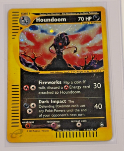 Pokemon TCG Houndoom Holo WOTC 2002 Aquapolis H11/H32 MP - Image 1