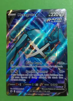 Metagross V (Full Art) 181/198 Chilling Reign Holo Pokemon, NM - Image 1