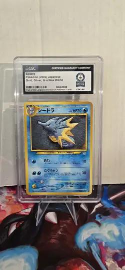 Pokemon CGC World Record Breaks - Seadra 117 Gold Silver To A New World 2000 JP - Image 1