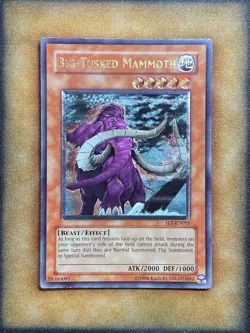 Yugioh Big-Tusked Mammoth FET-EN015 Ultimate Rare MP - Image 1