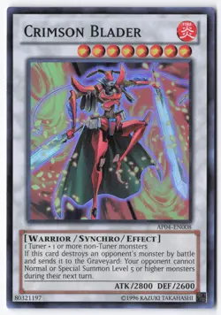 Crimson Blader Super Rare Astral Pack 4 AP04-EN008 NM - Image 1