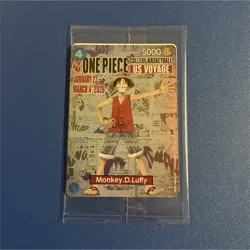 One Piece CCG Monkey D. Luffy US Voyage Promo Card #4 5000 Power Cost 4 - Image 1