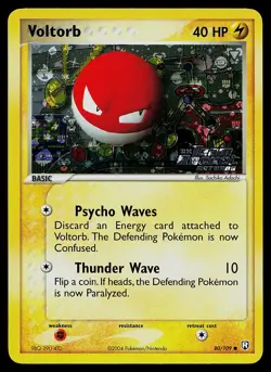 Pokemon Card - Voltorb Team Rocket Returns 80/109 Common Reverse Holo STAMPED - Image 1