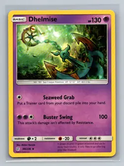 Dhelmise Normal Uncommon SM - Cosmic Eclipse SM12 Psychic 98/236 Pokemon Card TC - Image 1