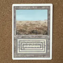 Scrubland, Dual Land 3rd Edition, Magic the Gathering card, rare, LP - Image 1