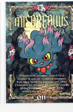 Pokemon Cracked Ice Holo - Prisma Trick or Treat Cards - MISDREAVS #011 - Image 1