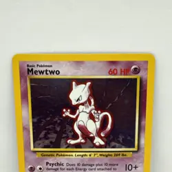 Mewtwo Holo 10/102 Base Set Pokemon TCG 1999 LP Pokemon Card - Image 2