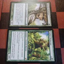 Mtg Timber Protector and Treefolk Harbinger LP Lorwyn Treefolk Magic Cards - Image 1