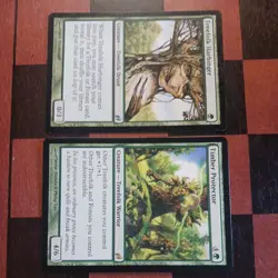 Mtg Timber Protector and Treefolk Harbinger LP Lorwyn Treefolk Magic Cards - Image 2