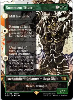 Summon: Titan (Borderless) R FINAL FANTASY 373 NM - Image 1