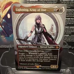 MTG Final Fantasy - Lightning, Army of One - Borderless - Regular - M 0320 - NM - Image 1