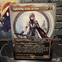 MTG Final Fantasy - Lightning, Army of One - Borderless - Regular - M 0320 - NM - Image 4