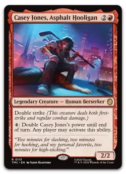 Casey Jones, Asphalt Hooligan #115 (NM) TMC Magic MTG - Image 1