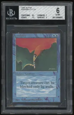 MTG Limited Edition Alpha 1993 Invisibility BGS 6.0 Old School 93/94 - Image 1