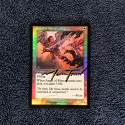 MTG Angel of Mercy 2000 Invasion FOIL White Uncommon Unplayed Near MInt Signed - Image 3