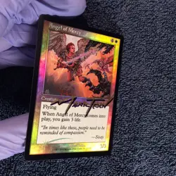 MTG Angel of Mercy 2000 Invasion FOIL White Uncommon Unplayed Near MInt Signed - Image 5