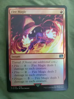 Fire Magic (Foil) - #136 - Uncommon - MTG: Final Fantasy - FIN MINT PACK FRESH - Image 1