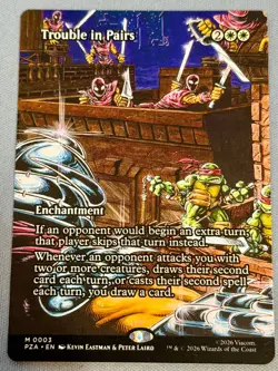 Trouble in Pairs (Borderless) #0003 - Regular - MTG TMNT - NEAR MINT - Image 1