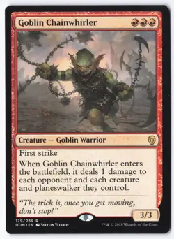 Goblin Chainwhirler R Dominaria 129 NM - Image 1