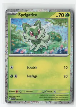 SPRIGATITO 001/015 2023 MCDONALD'S PROMO POKEMON TCG NM - Image 1