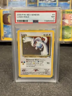 Pokemon Lugia Neo Genesis Unlimited Holo Rare #9 PSA 7 - Image 1